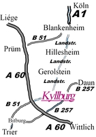 Skizze Anfahrt Kyllburg